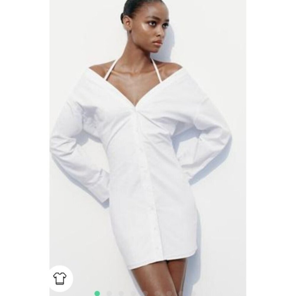 NWT Eloquii Women's Plus 18 White shirt dress,Dress Sexy Evening Classic